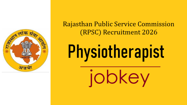 RPSC Physiotherapist Online Form 2026-jobkey